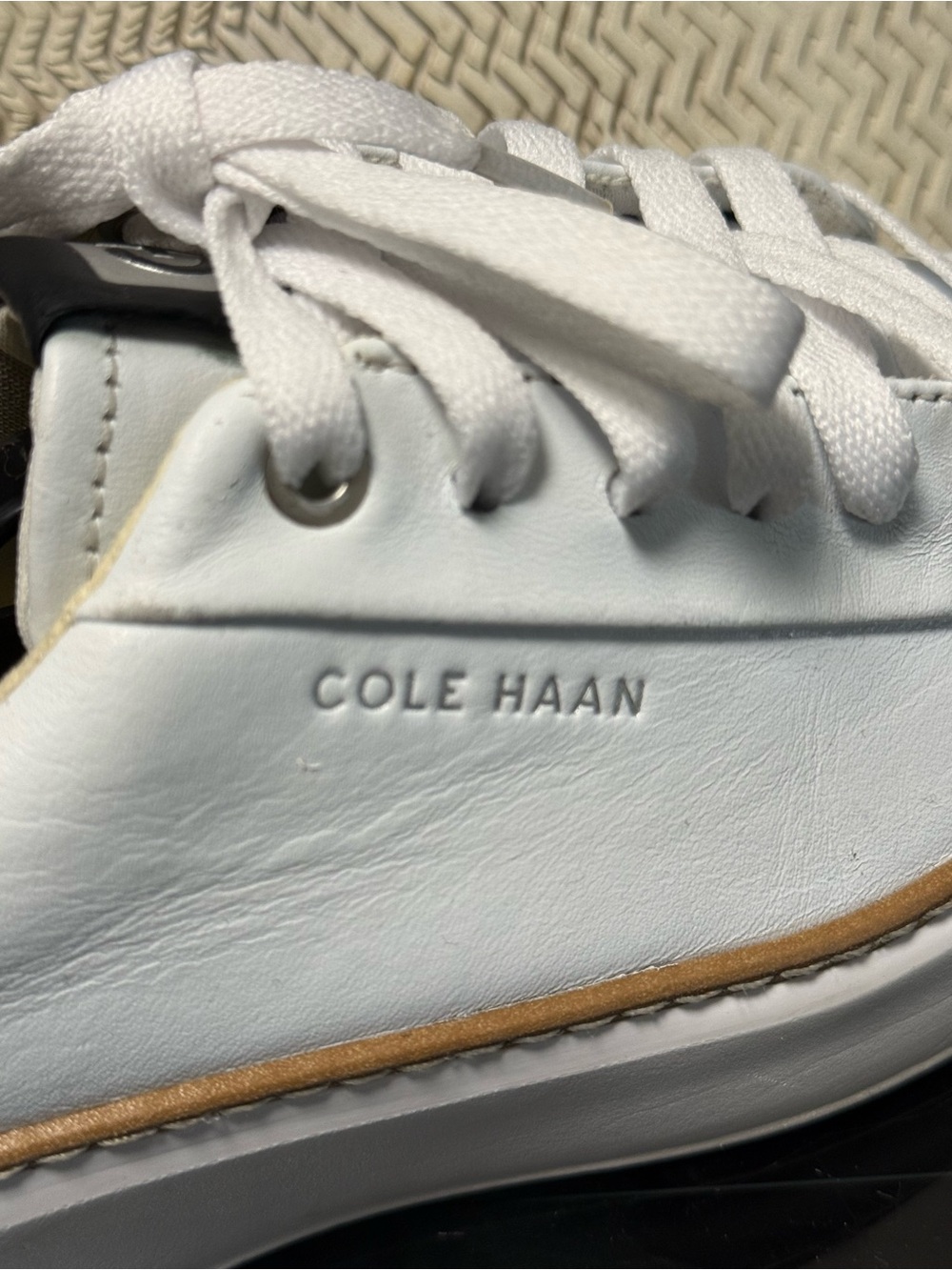 Cole Haan Grandpro Topspin Leather Sneakers White/Tan Women’s Size: 7M (W22707) - Picture 9 of 14